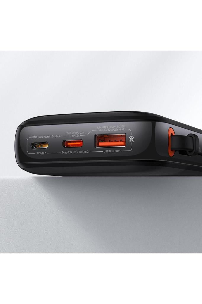 Baseus Qpow Pro 20 W Siyah 10000 mAh Hızlı Şarj Powerbank Teşhir