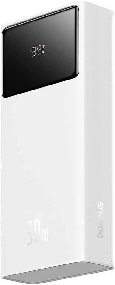 Baseus Star Lord 30 W Beyaz 20000 mAh Hızlı Şarj Powerbank Teşhir