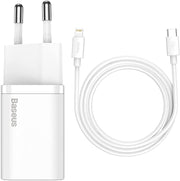 Baseus Super Si PD 20W Duvar Şarj Seti Beyaz