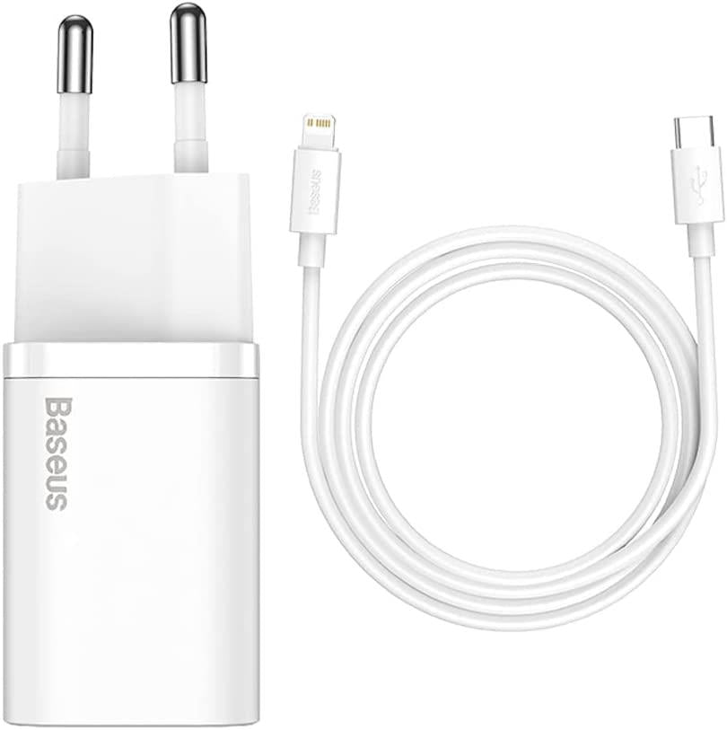 Baseus Super Si PD 20W Duvar Şarj Seti Beyaz