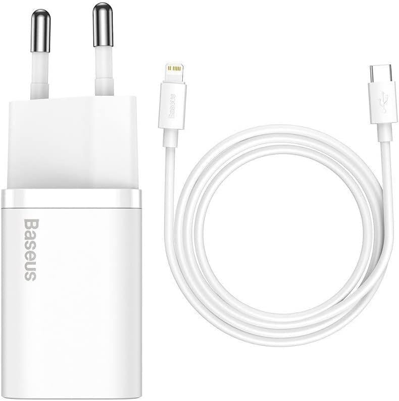 Baseus Super Si PD 25 W Beyaz Type-C Kablolu Hızlı Şarj Aleti Teşhir
