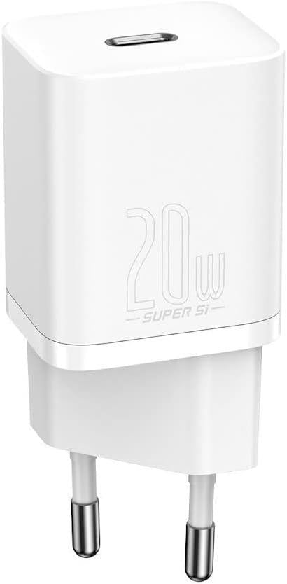 Baseus Super Si PD 25 W Beyaz Type-C Kablolu Hızlı Şarj Aleti Teşhir