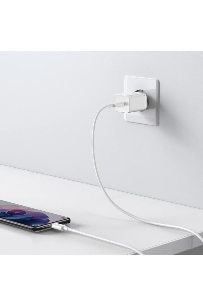 Baseus Super Si PD 25 W Beyaz Type-C Kablolu Hızlı Şarj Aleti Teşhir