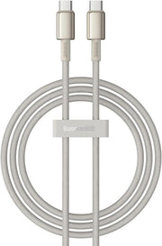 Baseus Tungsten Gold 100W Type-C to Type-C Hızlı Şarj ve Data Kablosu 1 m