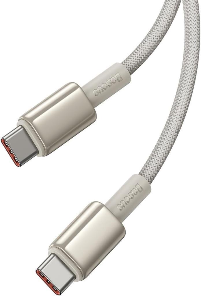 Baseus Tungsten Gold 100W Type-C to Type-C Hızlı Şarj ve Data Kablosu 1 m