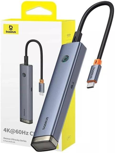 Baseus Hub 6w1 UltraJoy 6 Port (USB-C 1 x HDMI4K @ 30 Hz + 3 x USB 3.0 + 1 x PD + RJ45) - OUTLET