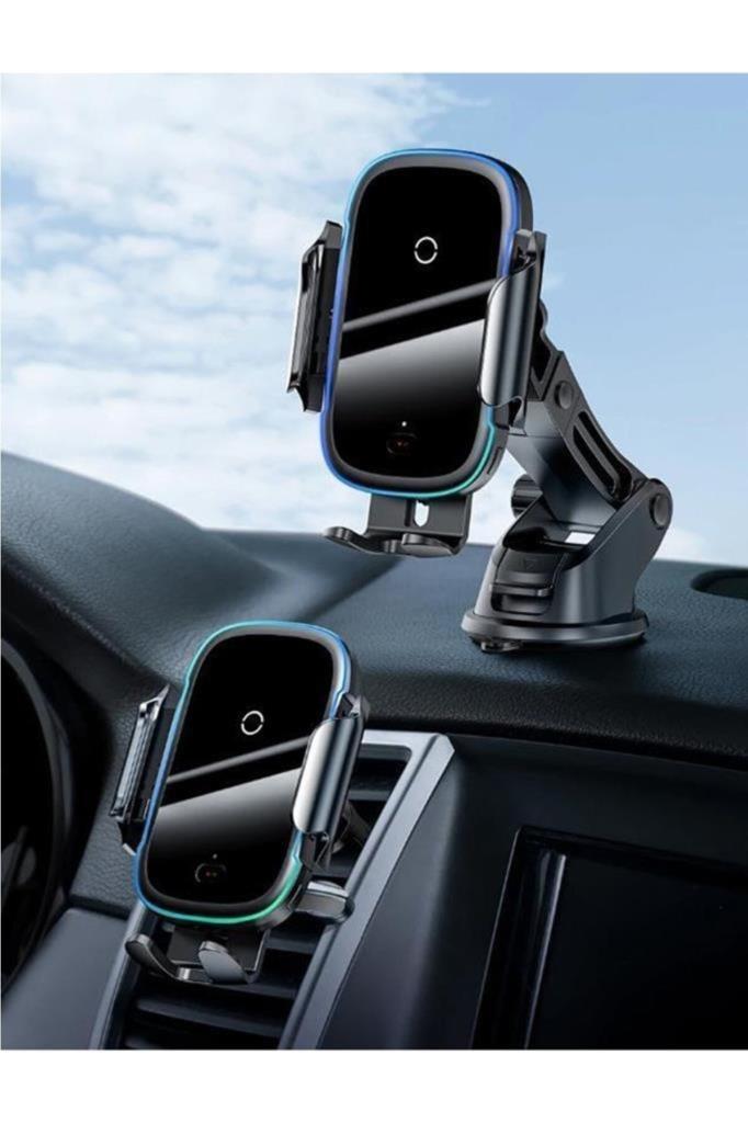 Baseus 2'si 1 Arada, Araç/Otomobil İçi Cep Telefonu Tutucu, Siyah - Mavi, Hem Araç Kalorifer Peteği/Havalandırma Mazgalları/Klima Boşluğuna Hem de Torpido Üstüne Uygun Outlet