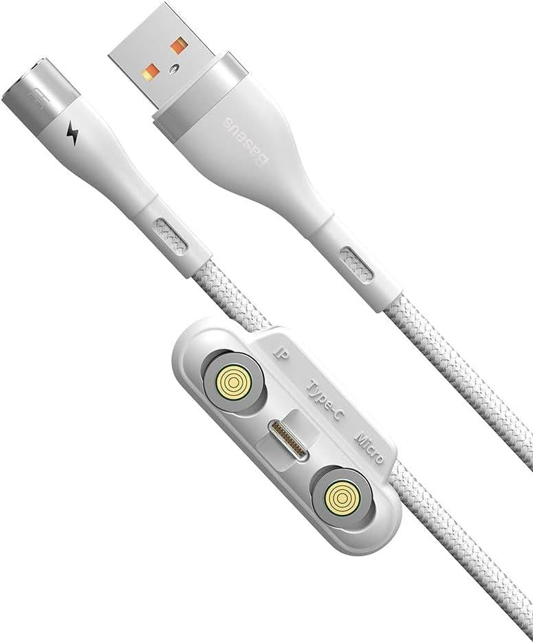 Baseus Safe Fast Mıknatıslı 3 Baslıklı(Iphone-Type-C-Mıcro Usb) 1m 3 Sarj Kablosu