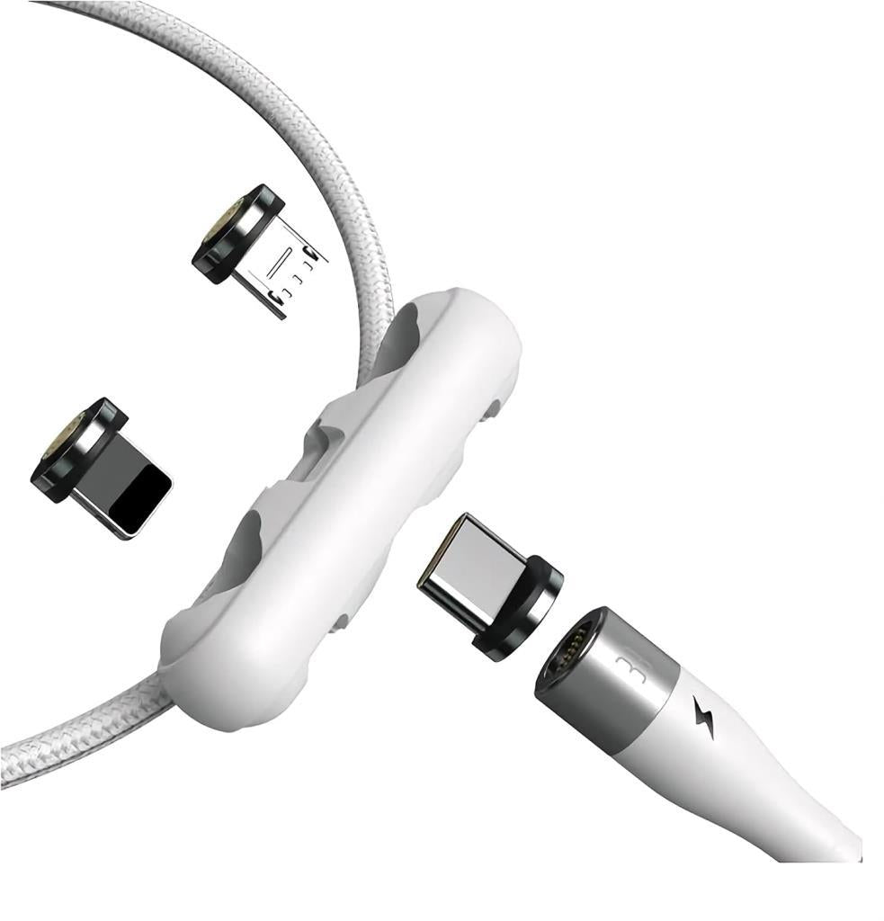 Baseus Safe Fast Mıknatıslı 3 Baslıklı(Iphone-Type-C-Mıcro Usb) 1m 3 Sarj Kablosu