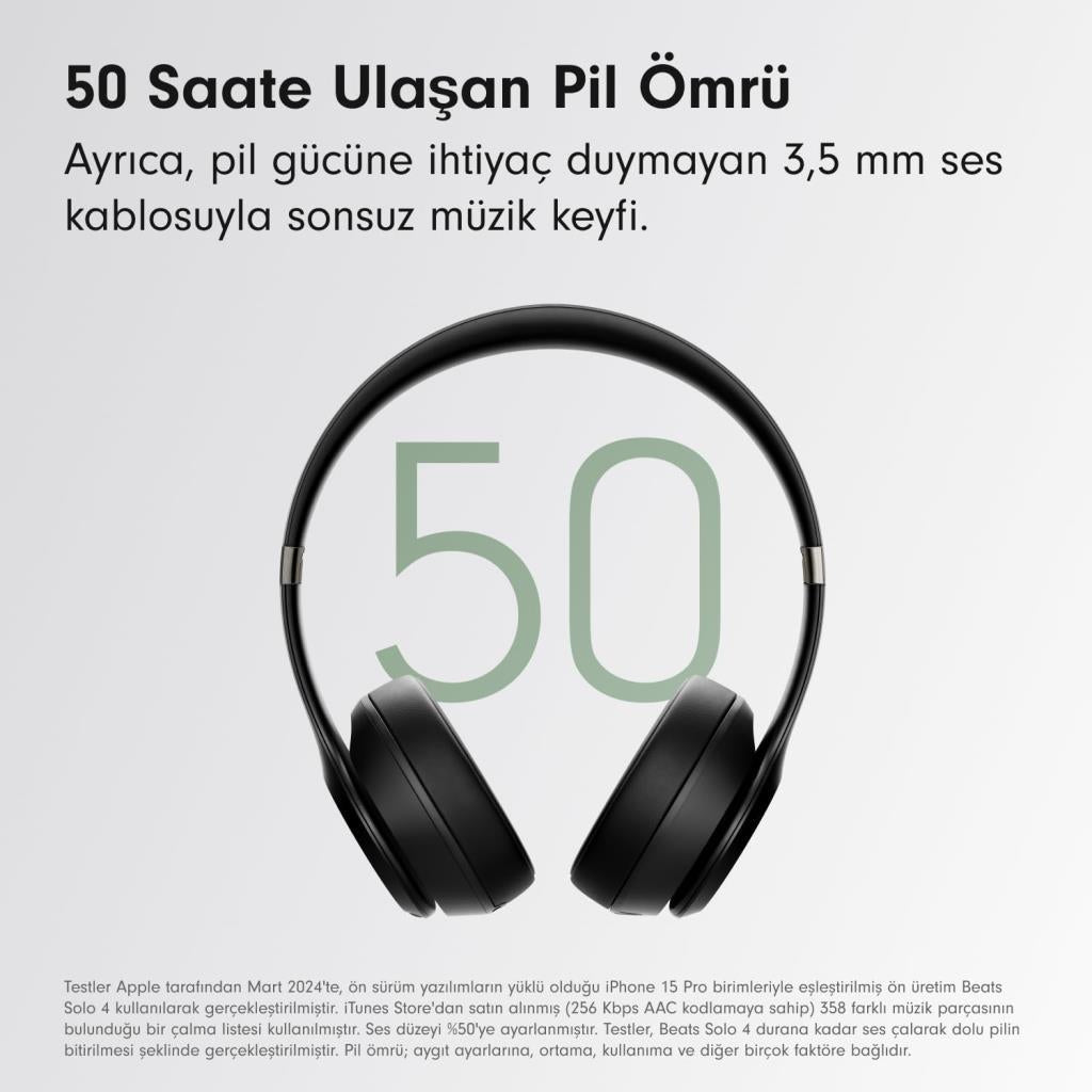 Beats Solo 4 Mat Siyah Kulak Üstü Bluetooth Kulaklık Teşhir