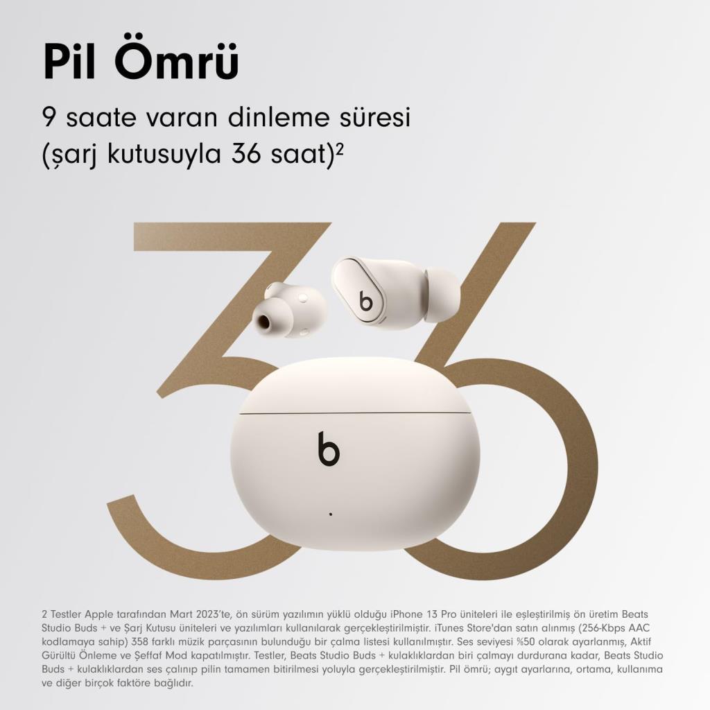 Beats Studio Buds Plus TWS Krem Kulak İçi Bluetooth Kulaklık Teşhir