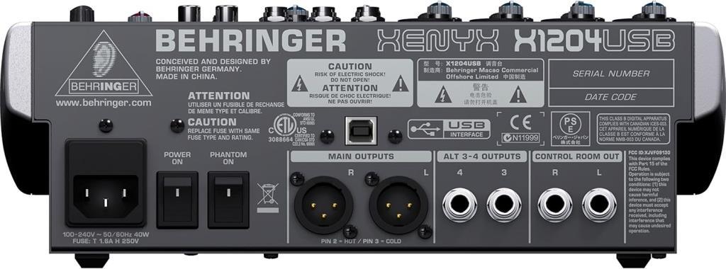 Behringer Xenyx X1204USB 12 Kanal Mikser - Outlet