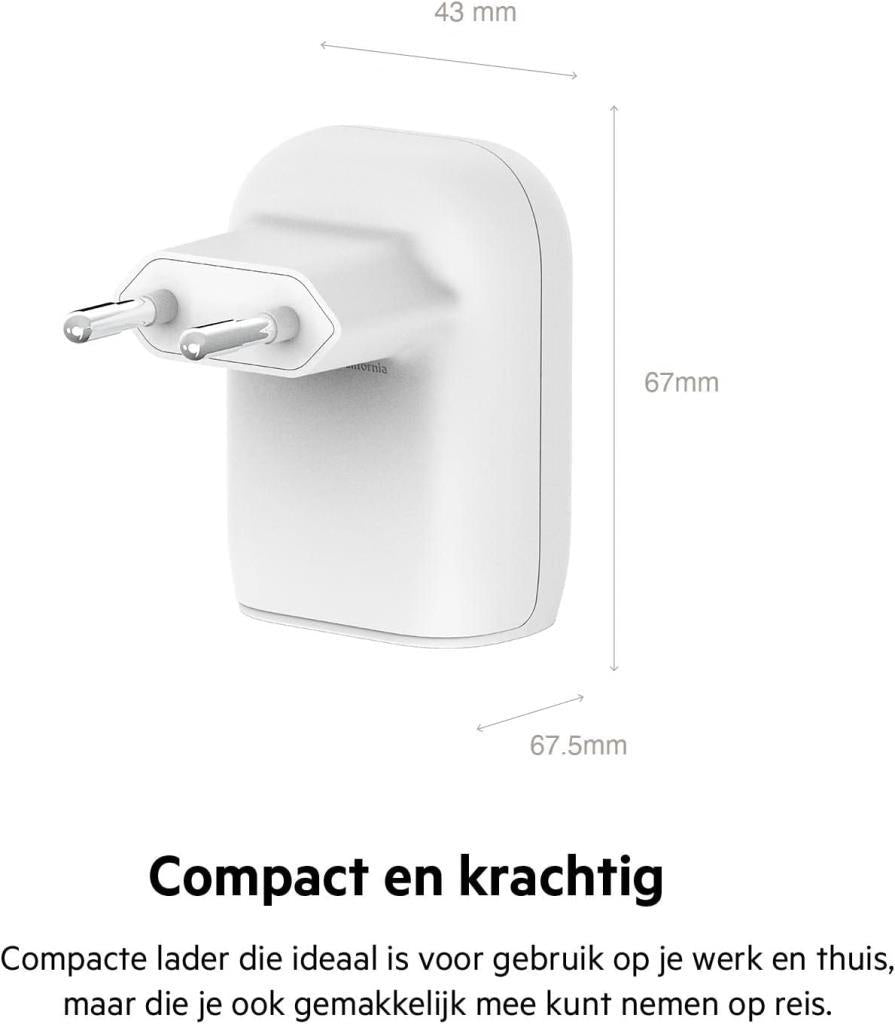 Belkin 37W 25W USB-C PD PPS+12W USB-A Şarj Cihazı Outlet
