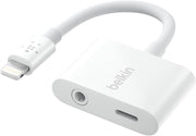 Belkin F8J212BTWHT Lightning Şarj ve 3.5 mm Ses Girişi Çoğaltıcı - Outlet