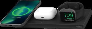 Belkin BC PRO Magsafe 3in1 Kablosuz Şarj Pedi (Apple Watch Series 7, 8, Ultra için Hızlı Şarj) - TESHİR