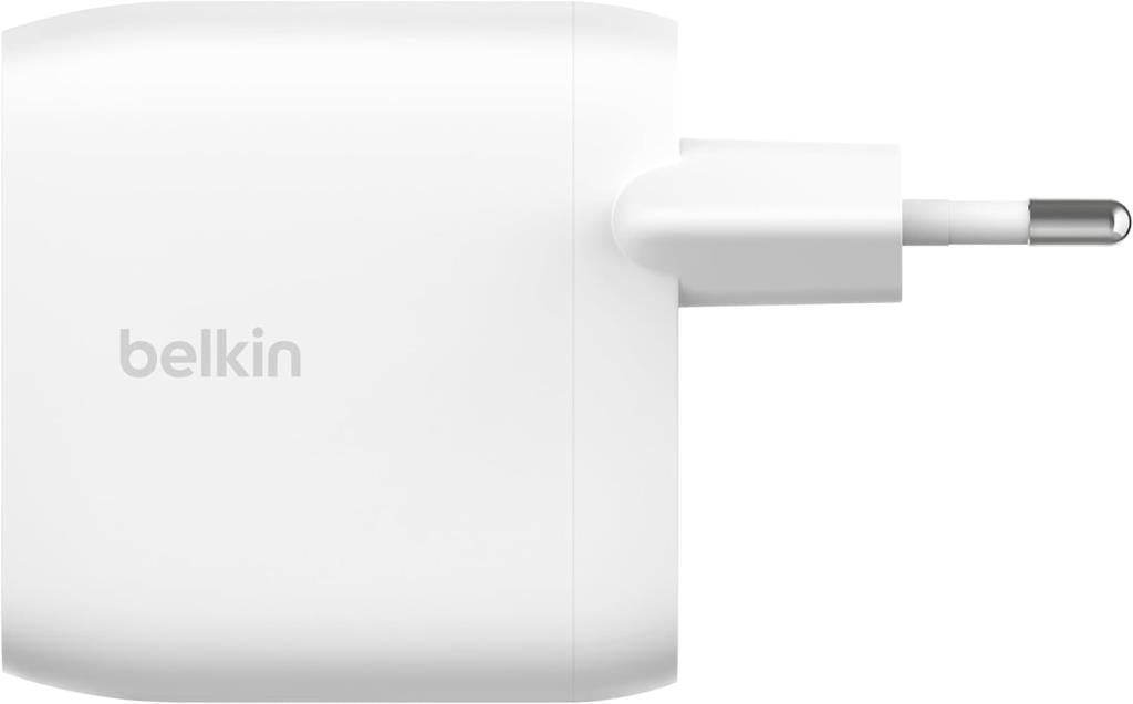Belkin Boost Charge Çift USB-C Fişi, PPS'li, iPhone 16 ve Diğerleri, iPad, Samsung Galaxy, Google Pixel, MacBook için 60W Şarj Cihazı, USB-C'den Lightning Kablosu ve USB-C Uyumlu, Beyaz - Teşhir