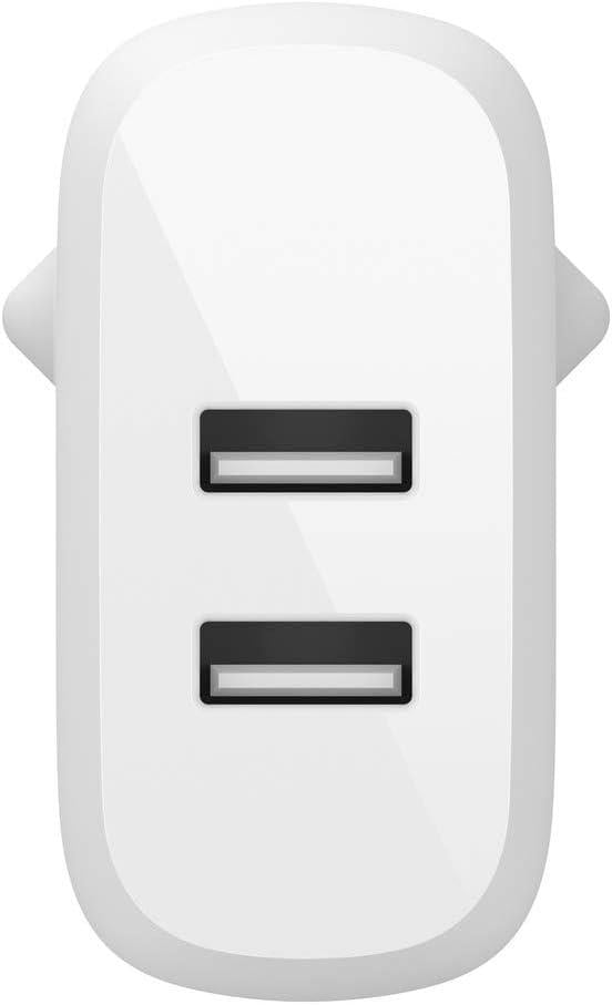Belkin Boost Charge USB A şarj cihazı, 24 W, iki bağlantı noktası ve USB A/Micro-USB kablosu Outlet
