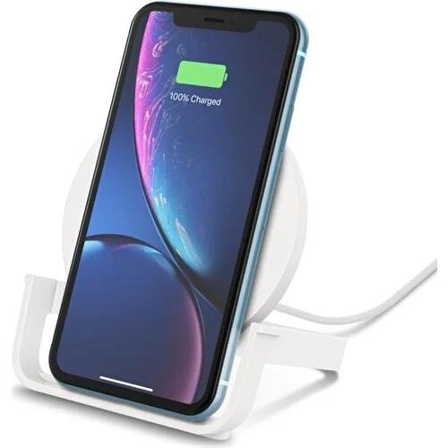 Belkin Boost Charge WIB001VFWH 10W Wireless Fast Charging Stand White Outlet 