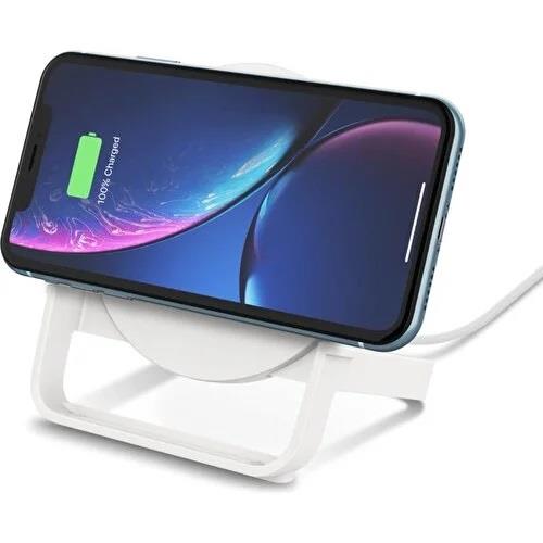 Belkin Boost Charge WIB001VFWH 10W Wireless Fast Charging Stand White Outlet 