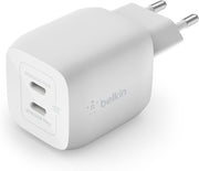 Belkin 45 W USB-C şarj cihazı, 2 bağlantı noktalı, Power Delivery 3.0 ve GaN teknolojisi ile iPhone 14/14 Plus, 13, Pro, Pro Max, mini, iPad Pro 12.9, 11, MacBook, Galaxy S22, Tab vb. için hızlı şarj Outlet