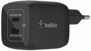 Belkin Çift Usb-C Duvar Şarj Cihazı 45W Siyah Gan Pd 3.0 Hızlı Şarj Siyah Teşhir