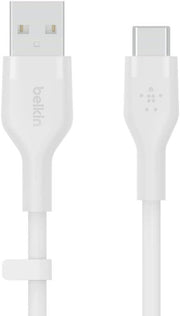 Belkin BoostCharge Flex Silikon USB-C PD Hızlı Şarj Kablosu- Beyaz - Teşhir