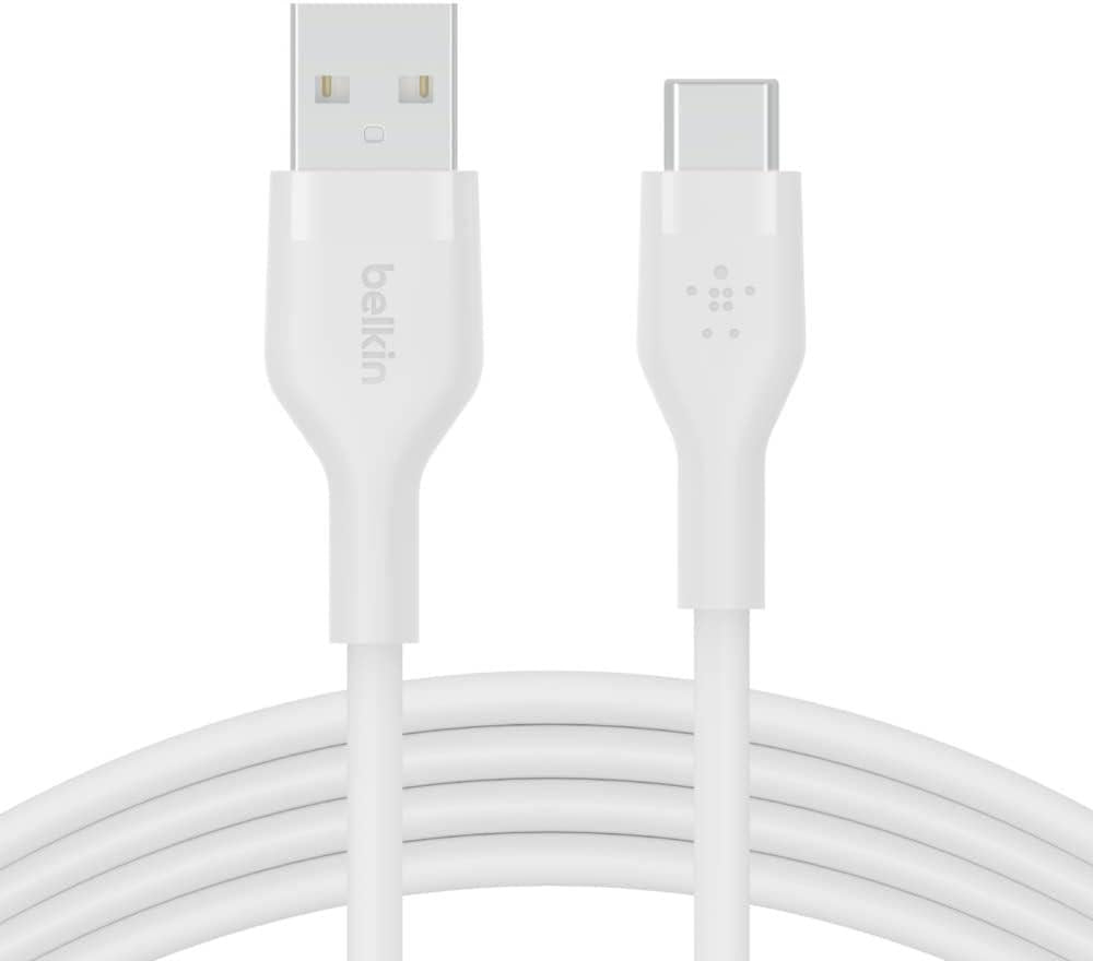 Belkin BoostCharge Flex Silikon USB-C PD Hızlı Şarj Kablosu- Beyaz - Teşhir