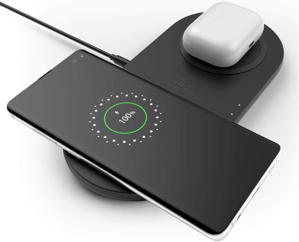 Belkin WIZ002VF Dual 10 W Kablosuz Şarj Cihazı Siyah Teşhir