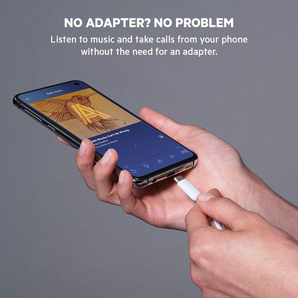 Belkin RockStar USB-C Girişli Silikonlu Kulak İçi Kulaklık, Tangle-Free, Beyaz - Teşhir