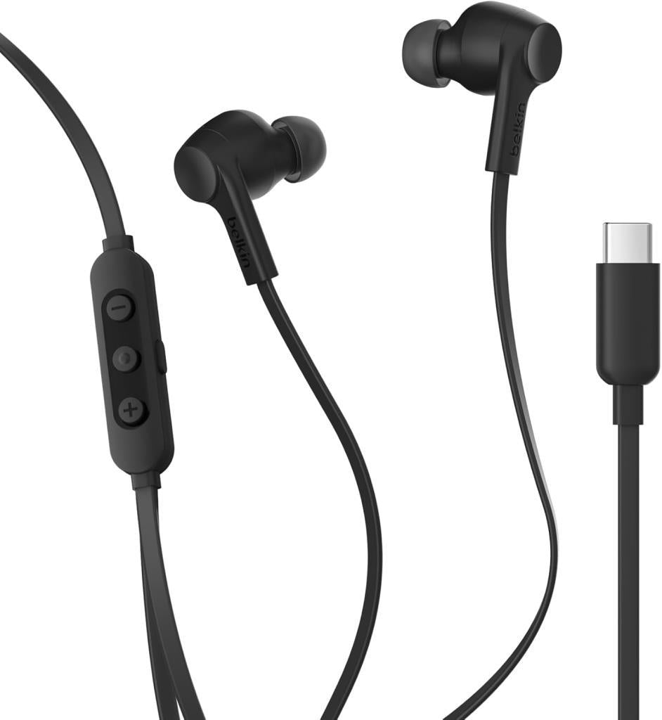 Belkin SoundForm ANC USB-C Bağlantılı, Mikrofonlu Kulakiçi Kablolu Kulaklık, Beyaz - Teşhir