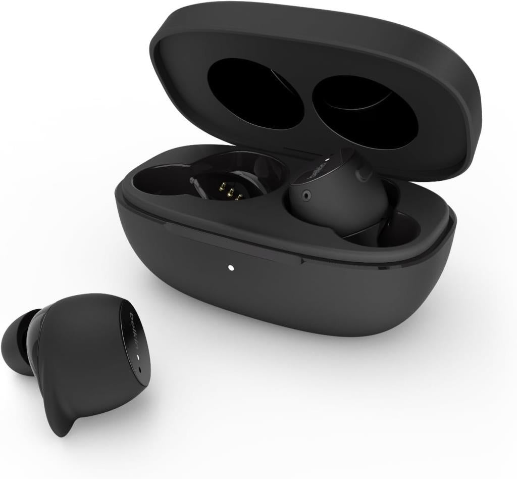Belkin SoundForm Hibrit ANC, IPX5 Ter ve Suya Dayanıklı Kablosuz Kulaklık, Siyah özellikli Bluetooth Kulaklık ile Gerçek Kablosuz Kulaklık Teşhir