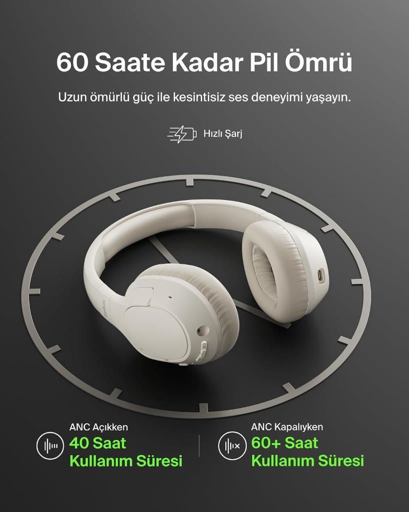 Belkin Soundform Isolate ANC Kum Beji Kulak Üstü Bluetooth Kulaklık - Outlet
