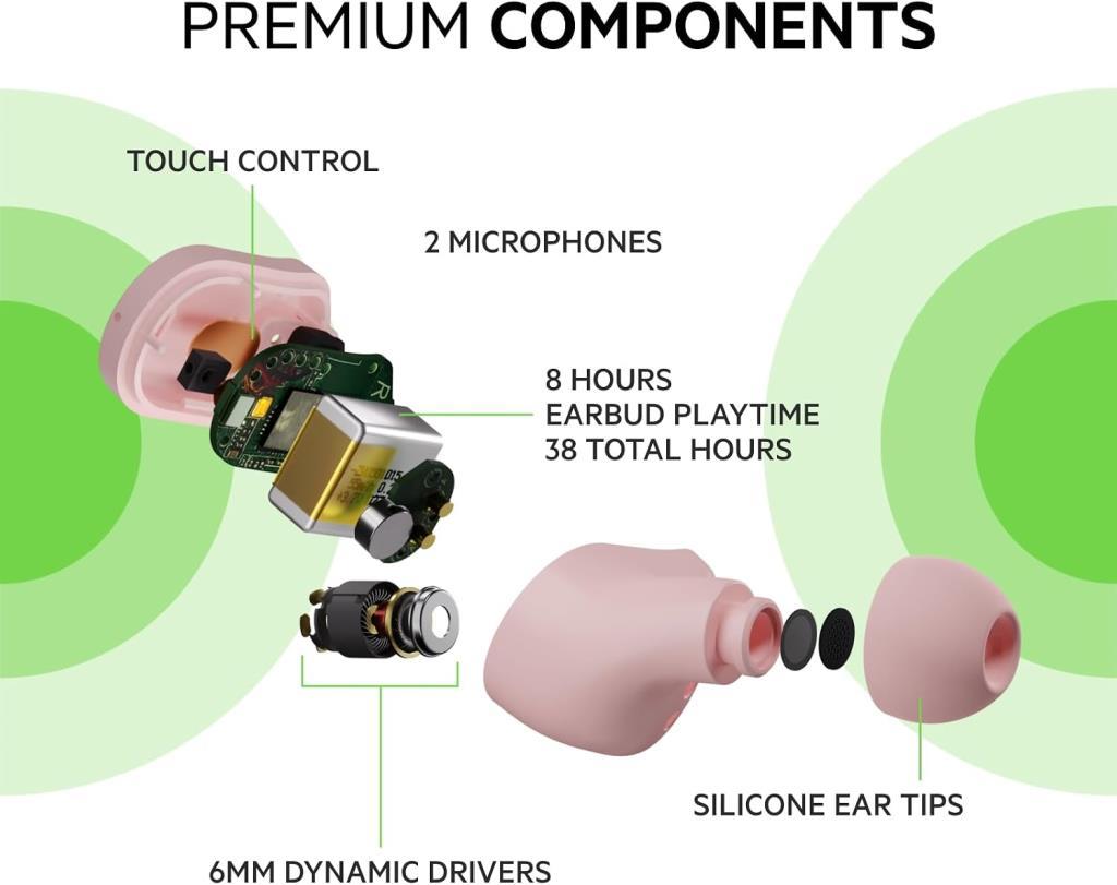 Belkin SoundForm Play TWS Kulak İçi Bluetooth Kulaklık Pembe - Outlet
