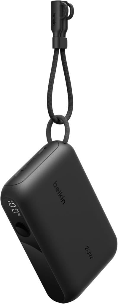 Belkin 10.000 mAh 20 W Hızlı Şarj Powerbank, 2×USB-C, Dijital Pil Göstergesi, Siyah – iPhone, Samsung Galaxy, Google Pixel ve iPad Uyumlu