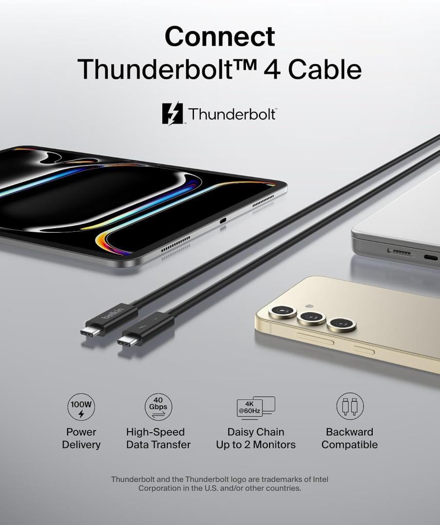 Belkin Active Thunderbolt 4 Kablo (2M / 6.6FT) - TEŞHİR