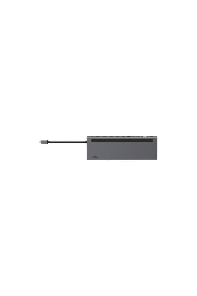 Belkin USB-C Hub, 11'i 1 arada Çoklu Bağlantı Noktalı Adaptör Yuvası, 4K HDMI, DisplayPort, VGA, USB-C ve 100W, Bağlı Cihazdan Şarj Etmek İçin, 3x USB A, Gigabit Ethernet, SD,, 3,5 mm Jak Outlet