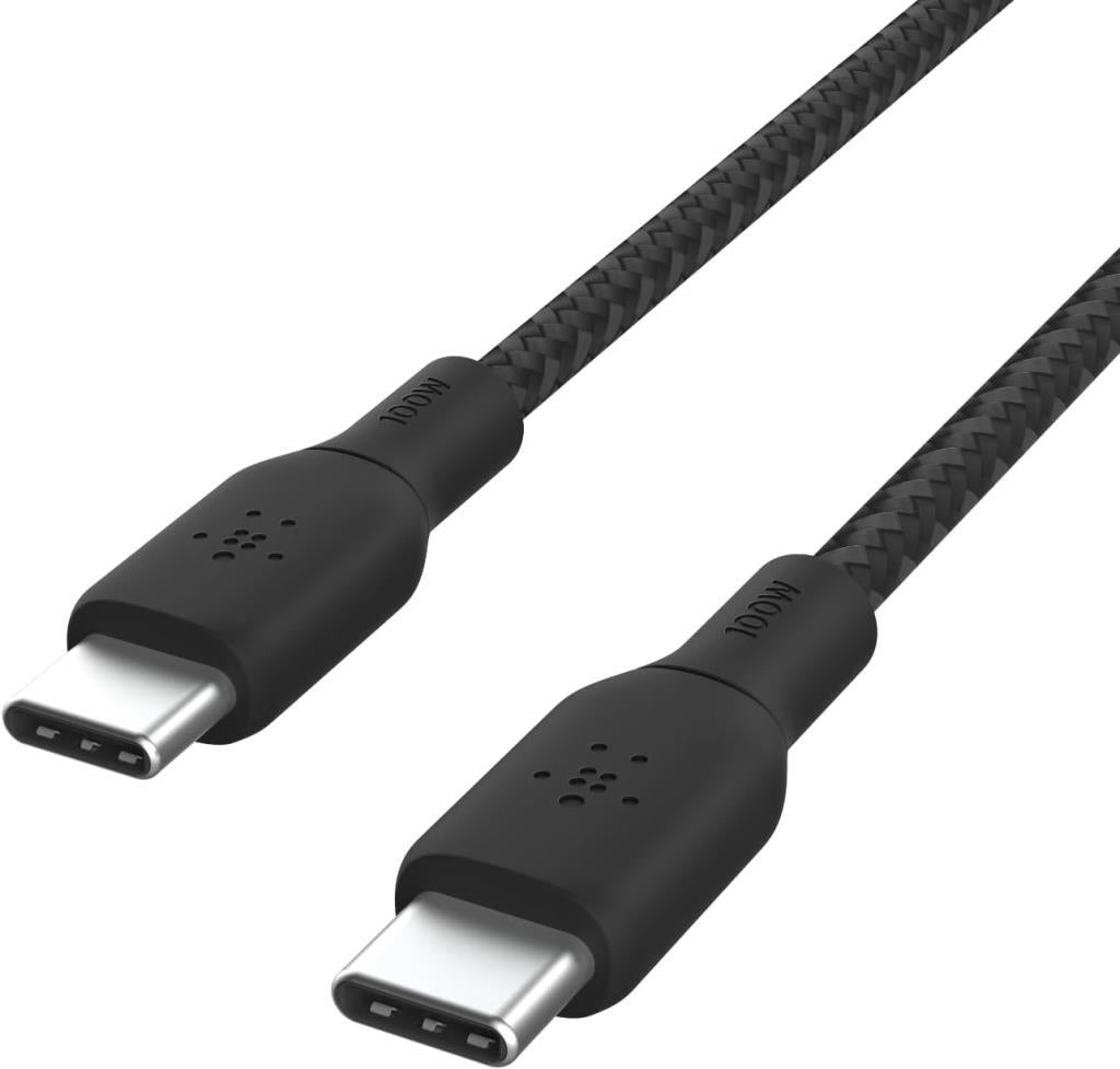 Belkin USB-C USB-C USB-IF Sertifikalı Çift Örgülü Data ve Şarj Kablosu, 100W, 2 Metre- Outlet