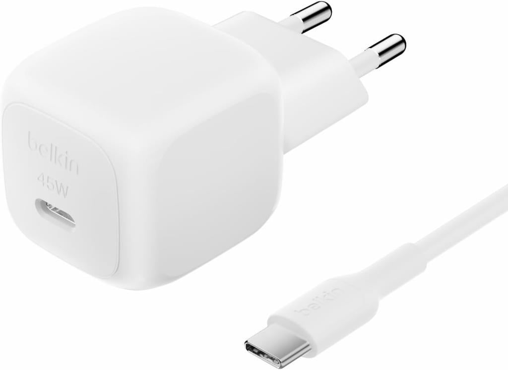 Belkin WCA013KQ1MWH-B6 45 W Beyaz Type-C Kablolu Hızlı Şarj Aleti Outlet