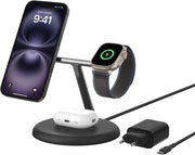 Belkin BoostCharge Pro Qİ2 WIZ023VFBK MagSafe 3in1 Kablosuz Hızlı Şarj Aleti Teşhir