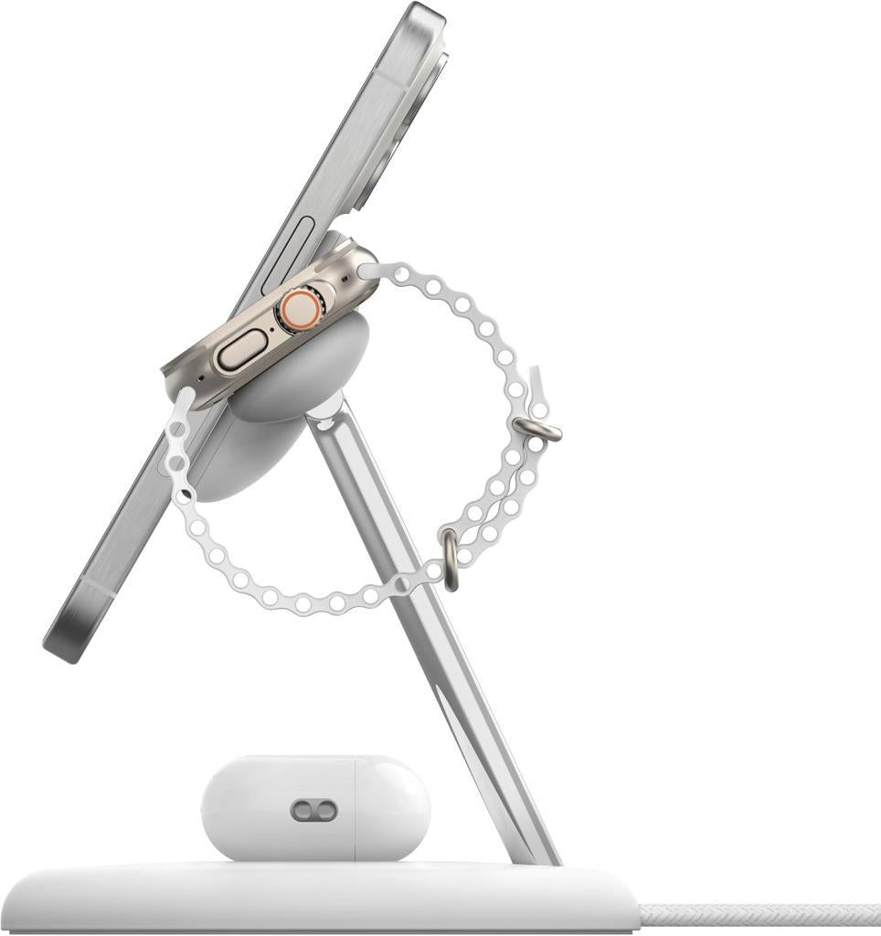 Belkin 3'ü 1 Arada Manyetik MagSafe Uyumlu Qi2 15W Kablosuz Şarj Standı - TEŞHİR