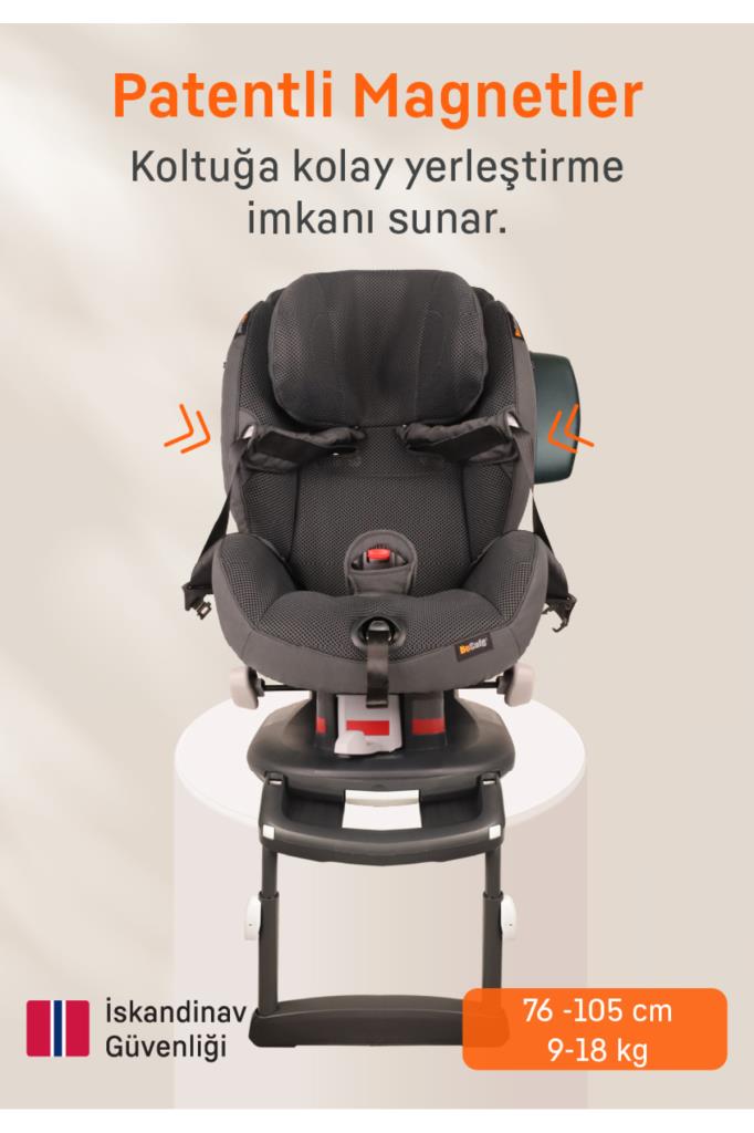 BeSafe iZi Comfort X3 9-18 kg Metallic Melange Oto Koltuğu Outlet