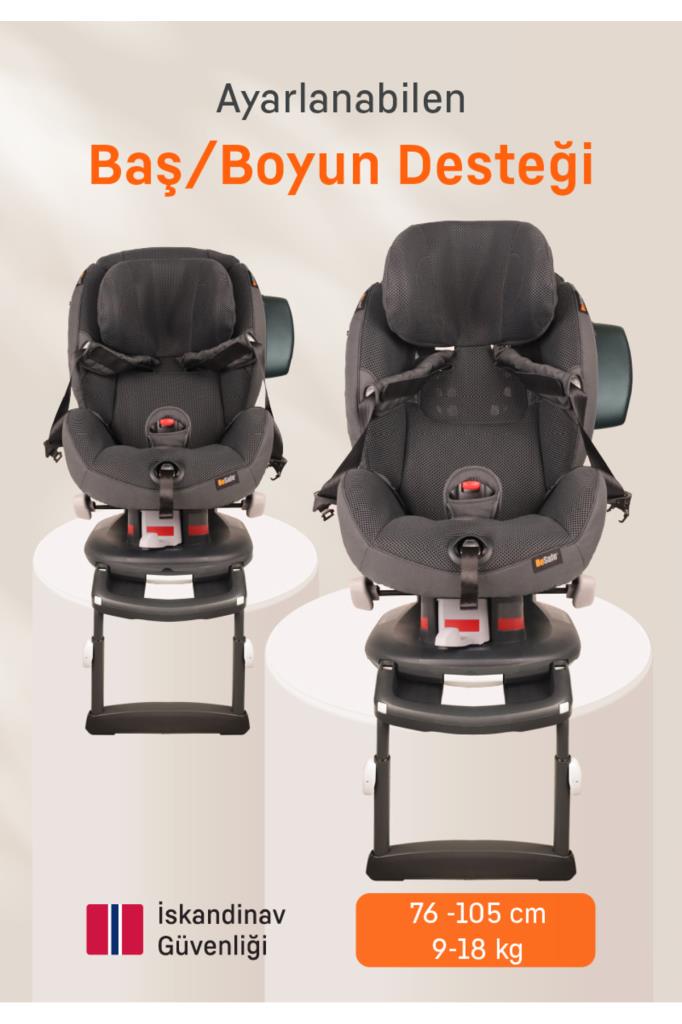 BeSafe iZi Comfort X3 9-18 kg Metallic Melange Oto Koltuğu Outlet