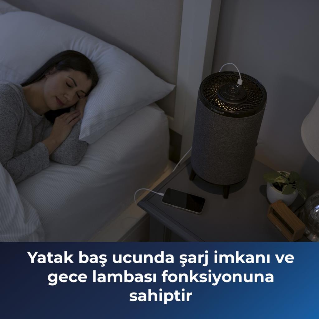 Bissell 3172N Myair Hub Hepa ve Karbon Filtreli Hava Temizleyici - Siyah