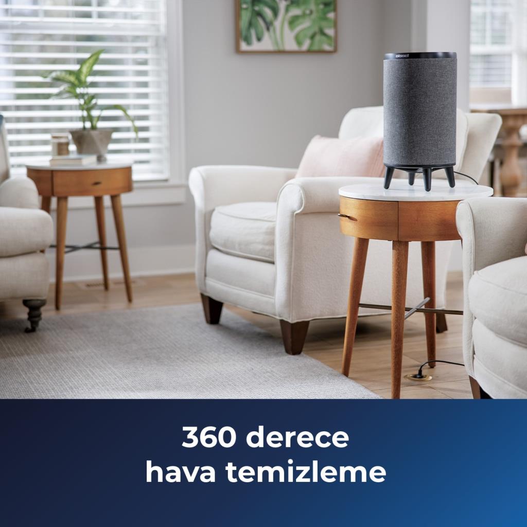 Bissell 3172N Myair Hub Hepa ve Karbon Filtreli Hava Temizleyici - Siyah