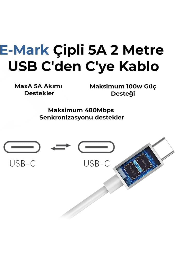Bix BX-UC65WFTA 2 m Type-C Kablolu Hızlı Şarj Aleti -OUTLET