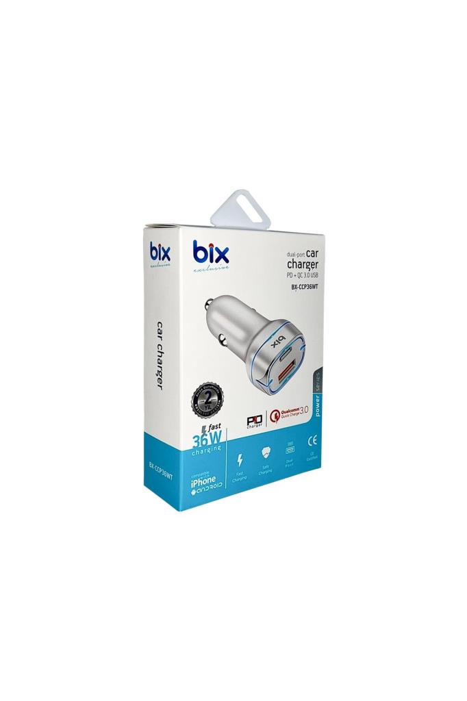 Bix BX-CCP36WT Beyaz 36 W Hızlı Araç Şarj Aleti - TEŞHİR