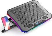 Bix BX-CP02G 6 Fanlı 10"-19" RGB Laptop Soğutucu - Teşhir