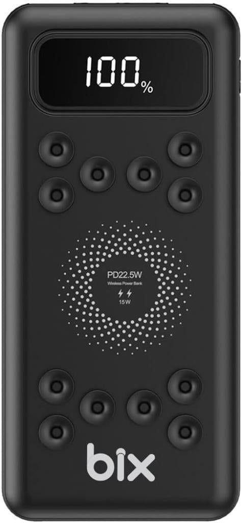 Bix PB103 10000 mAh Vantuzlu Kablosuz Powerbank Siyah Teşhir