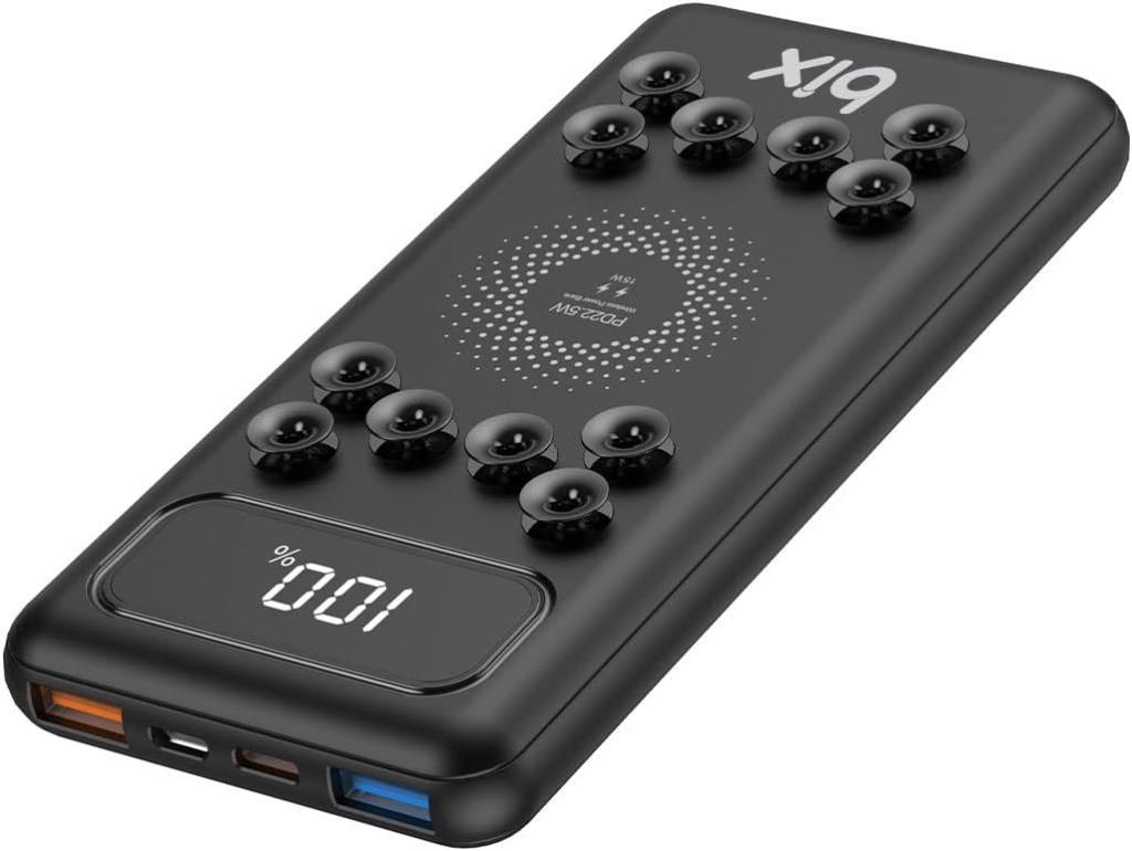Bix PB103 10000 mAh Vantuzlu Kablosuz Powerbank Siyah Teşhir