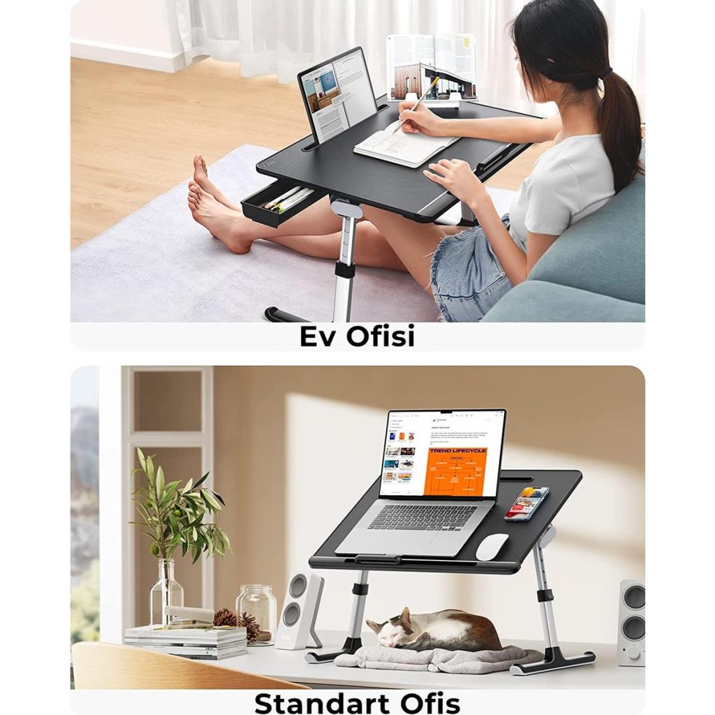 Bix Saiji K7 Ultimate Notebook ve Tablet Çalışma Masası Siyah